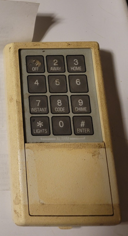 Ademco 5727 Wireless Remote Keypad (FOR PARTS)