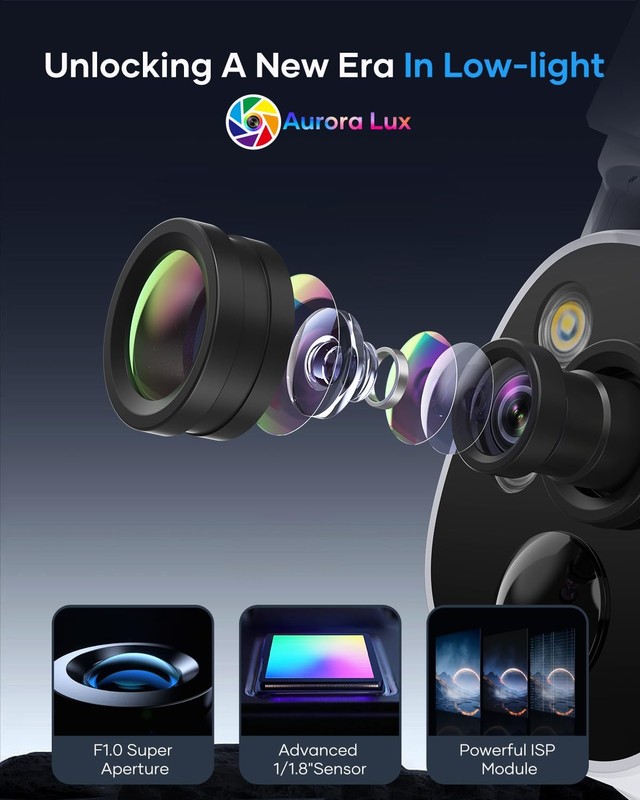 Wireless System Outdoor, Aurora Lux Color Night Vison 4 Cam-Kit Solar Powered... gallery