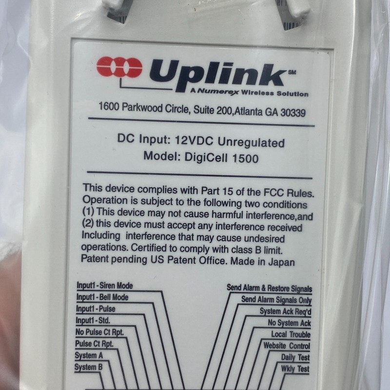 UPLINK Digicell 1500 Cellular Dial Alarm Security 888-9-UPLINK ⭐ gallery