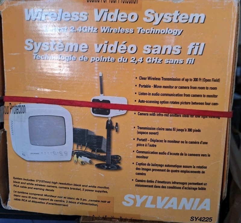 Sylvania SY4225 2.4 GHz Wireless B/W Video Security System. Only 1 LEFT. FAST SH gallery
