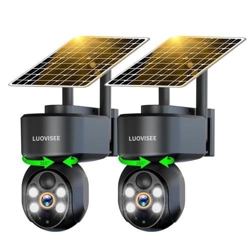 WiFi Security Camera Wireless Outdoor 2 Packs,360° PTZ Solar Camera 2PACK gallery
