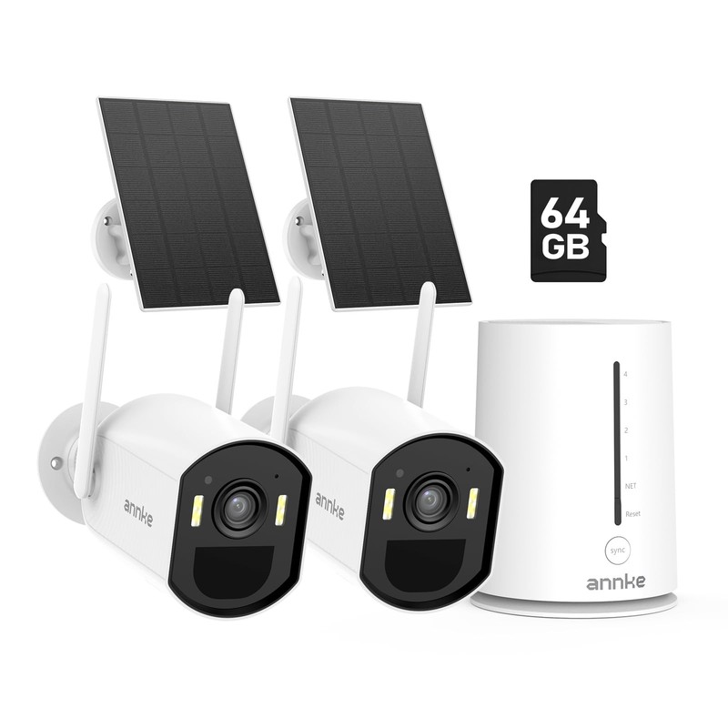 5MP Solar Wireless Outdoor,Surveillance Home System,4CH and 2 Bullet Cam-Kit …