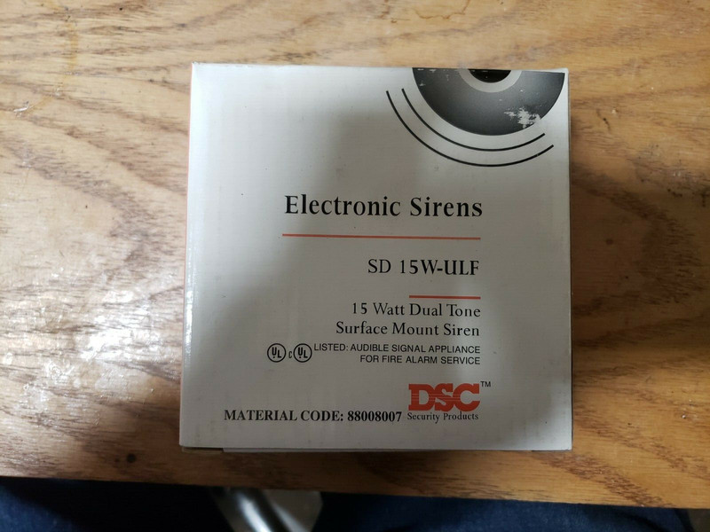 LOT OF 4…DSC SD 15W-ULF Indoor Electronic Alarm System Siren Wired Dual Tone