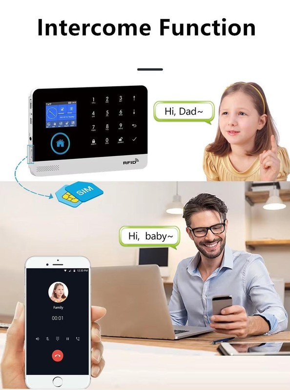 2.4G Wifi 4G GSM Wireless Siren Tuya Alarm System Real Time Alerts Motion Sensor gallery