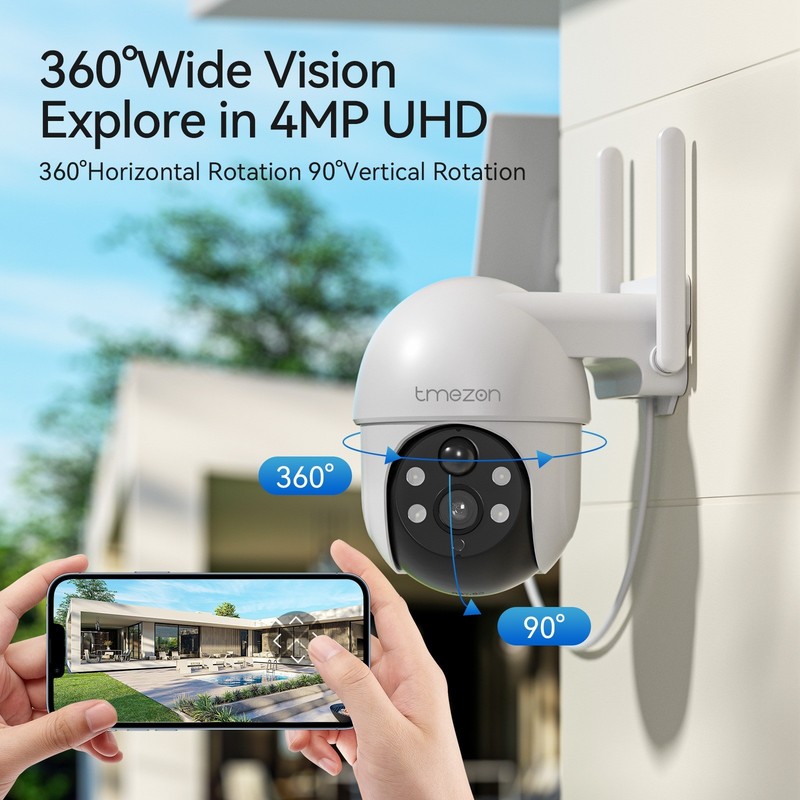 5G Solar PTZ Battery Security Camera System Monitor Outdoor Home Wireless WIFI gallery