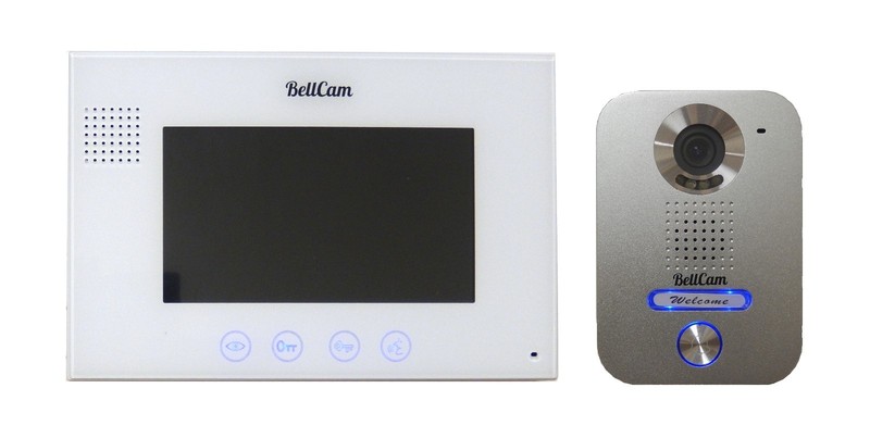 Video Intercom 2-wires system kit: 7" Video Monitor and Door Bell Camera