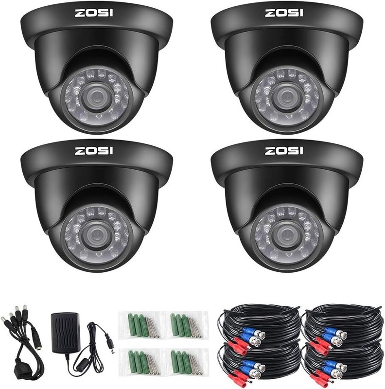Two 4-pack Night Vision Security Cameras (8 pc) 720P HD TVI CCTV DVR System 65ft