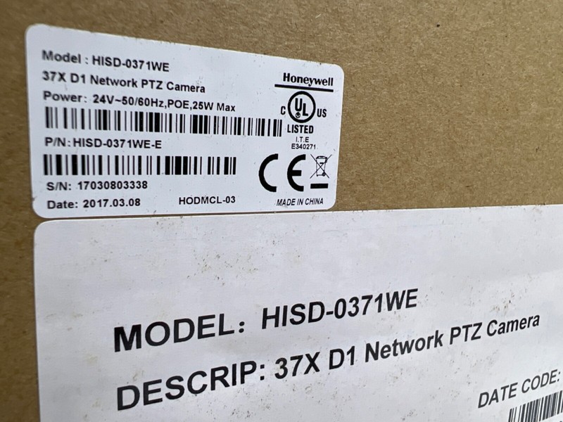 Honeywell HISD-0371WE , 37X D1 Network PTZ Camera gallery