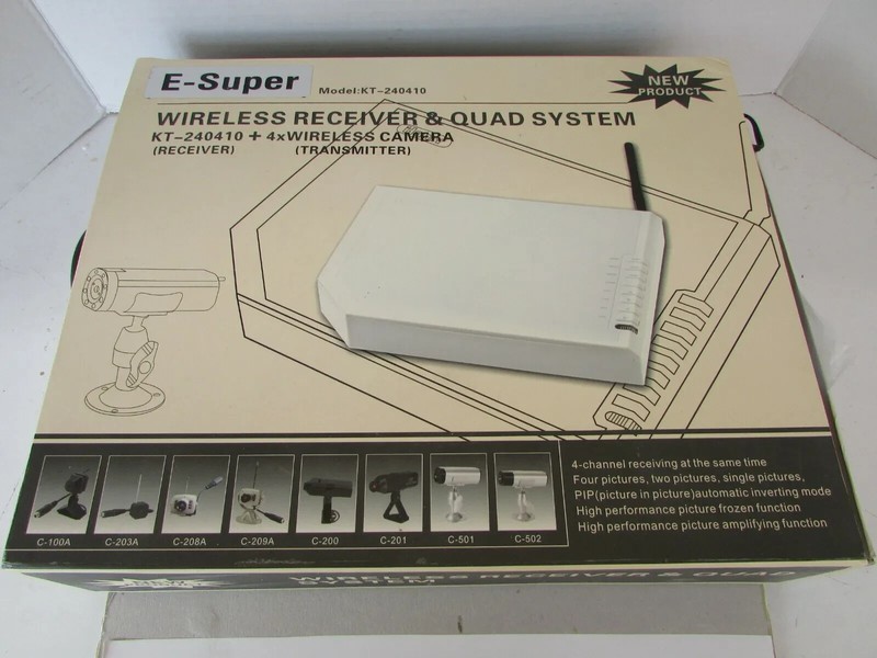 E-SUPER MODEL KT-240410 WIRELESS RECEIVER & QUAD SYSTEM **New**