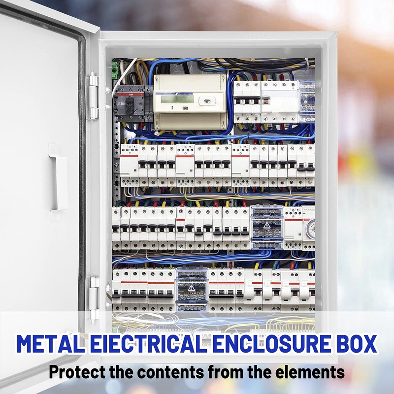 CXCESNS Outdoor Electrical Box 12 x 10 x 6''D NEMA 4X 12 x 10 x 6'', silver gallery