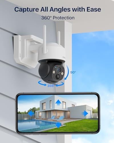 4MP Solar Security Cameras Wireless Outdoor, 360° Pan Tilt Battery C291 gallery