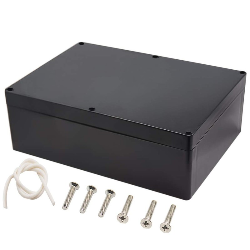 Junction Box, Zulkit Project Box 11.42” x 8.27” x 3.94”(Pack of 1), Black