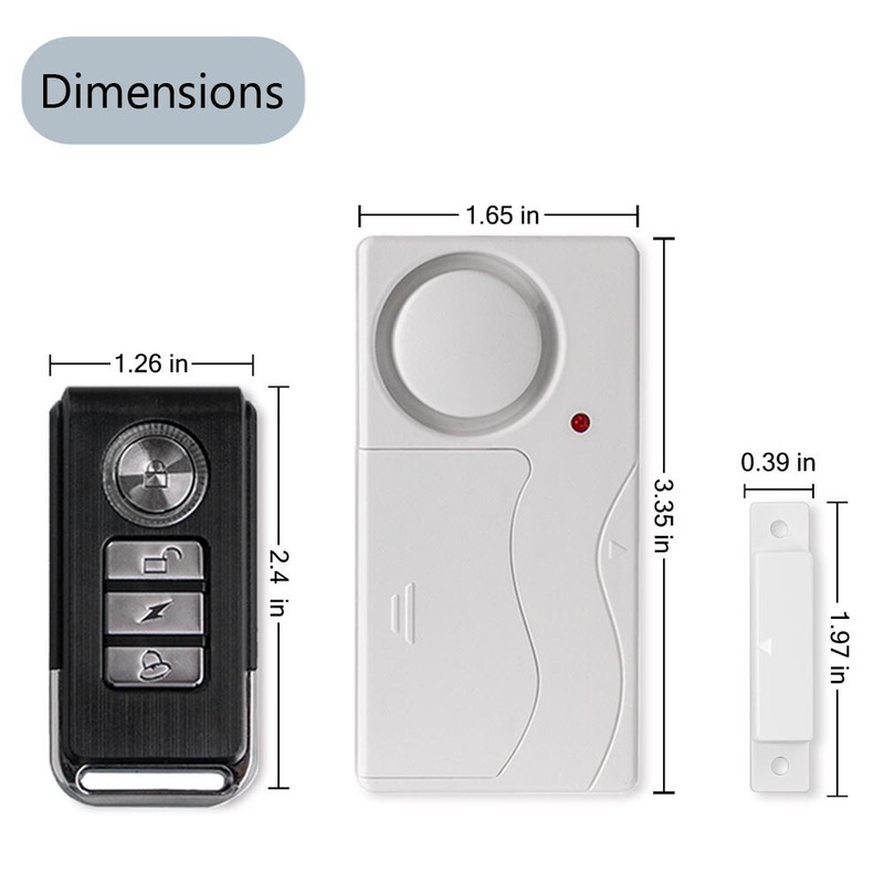 Home Door Window Magnetic Sensor Protective Security Alarm w/ 4 Remote Control gallery
