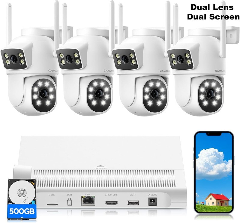 10CH Security Camera System Wireless Surveillance NVR Pan Tilt Zoom Camera Set gallery