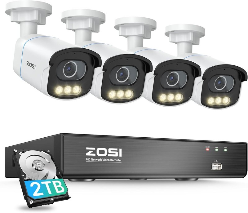 ZOSI ColorX 5MP 3K PoE Security F1.0 Camera System Starlight 2-Way Audio 8CH NVR gallery