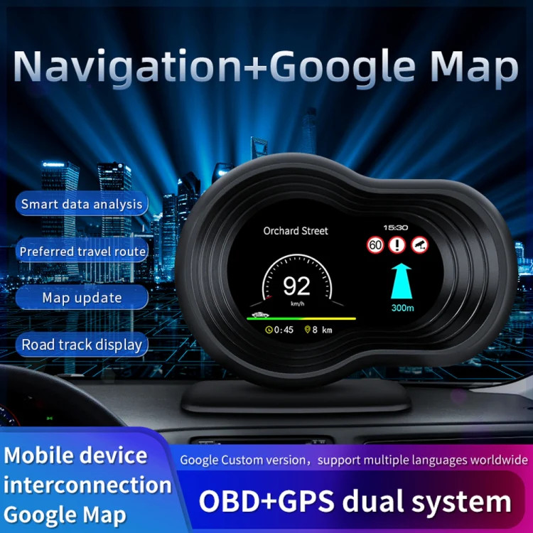 F9 OBD2 + GPS Mode Car HUD Head-up Display Speed / Water Temperature / Voltage D gallery