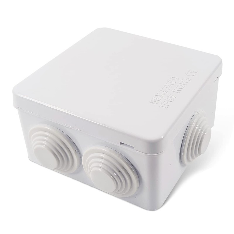 Sunnyglade ABS Plastic Electrical Junction Box IP55 3.4″x3.4″x2″, White