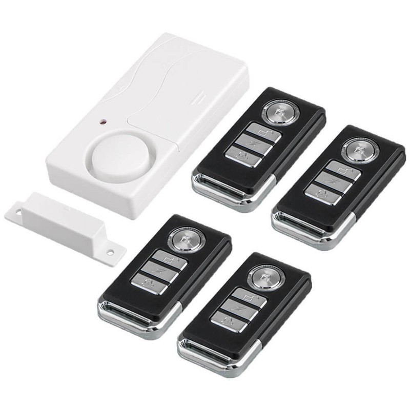 Home Door Window Magnetic Sensor Protective Security Alarm w/ 4 Remote Control