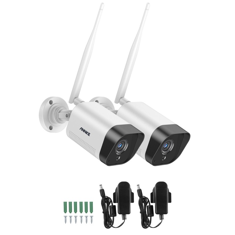 ANNKE 2x 3MP Wireless Outdoor AI Security IP Camera WIFI Two Way Audio Recording