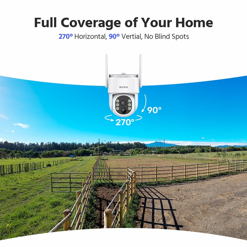 ANNKE Wireless 4MP Solar Battery PT Security IP Camera Color Night Two Way Audio gallery