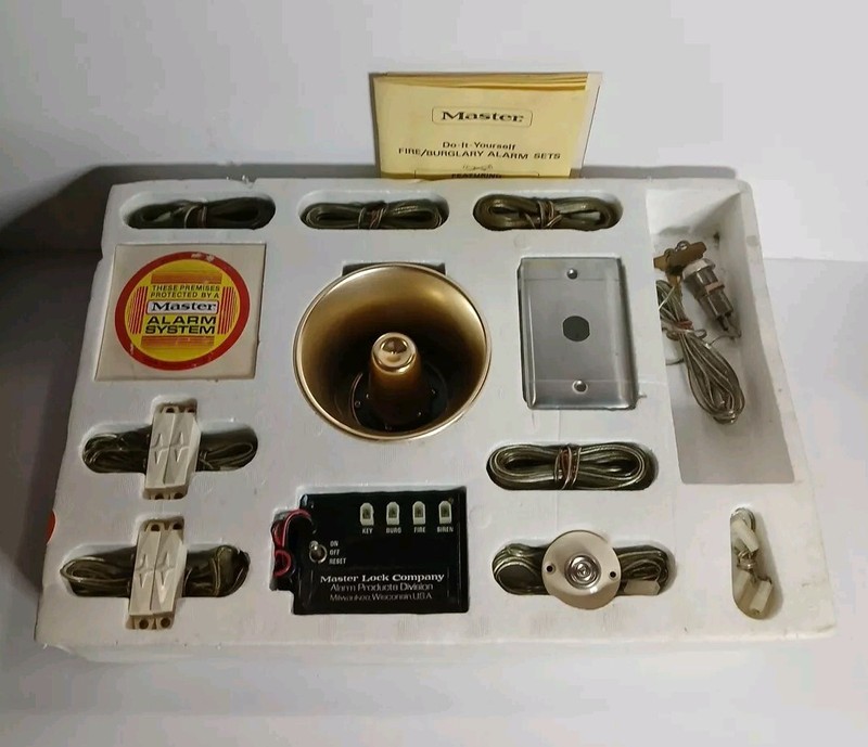Vintage Master Home Alarm Set Burglary & Fire 2303-hts Non-IOT Hard Wired Secure