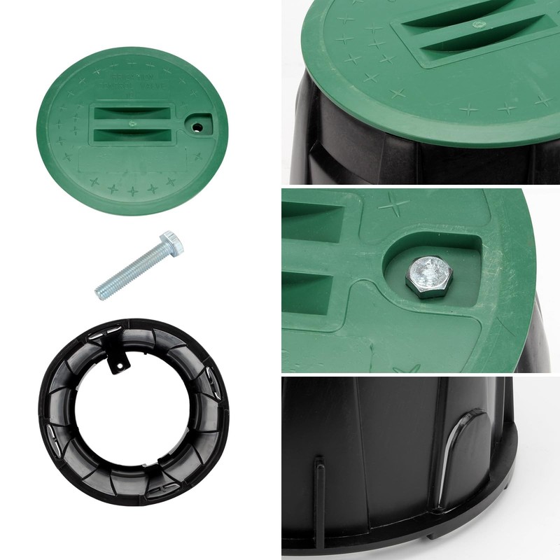 KVMORZE 6 Pcs Electrical Splice Box, 6'' Diameter Underground 6In 6Pcs, Black gallery