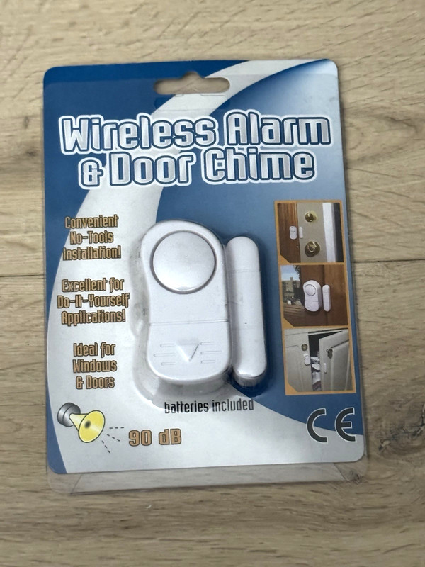 7 Wireless Door Chime & Home Security Alarm 20975 Peel &Stick Battery Install gallery