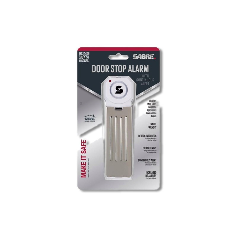 Sabre White Plastic Door Stop Alarm HS-DSA