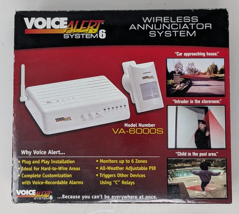 Voice Alert System 6 Wireless Annunciator System VA-6000S - New