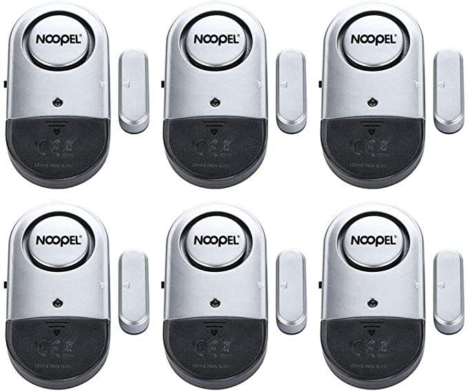 WINDOW ALARM Magnetic Burglar Intruder Entry Alert Safety 120dB 6 Pack NOOPEL
