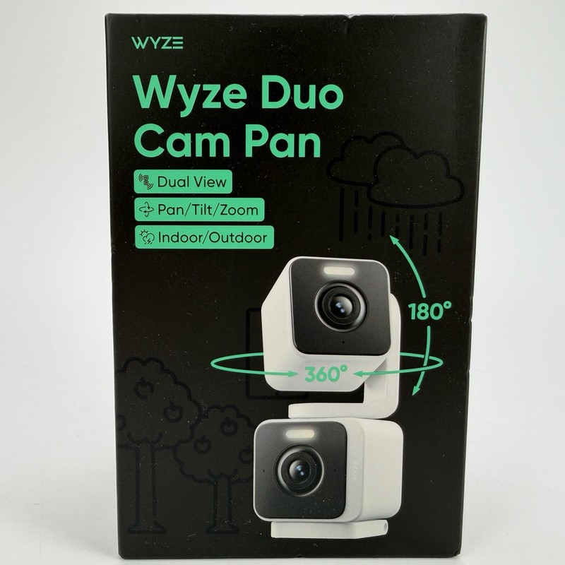 Wyze Duo Cam Pan Indoor/Outdoor IP65 2K 360° Pan/Tilt Smart Home Security Camera