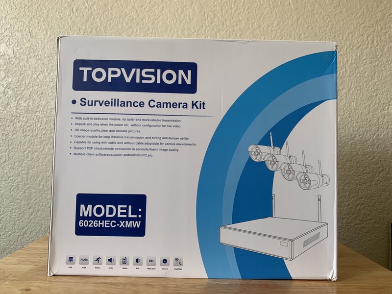 New TOPVISION 4pcs Security Wired Camera System with Night Vision