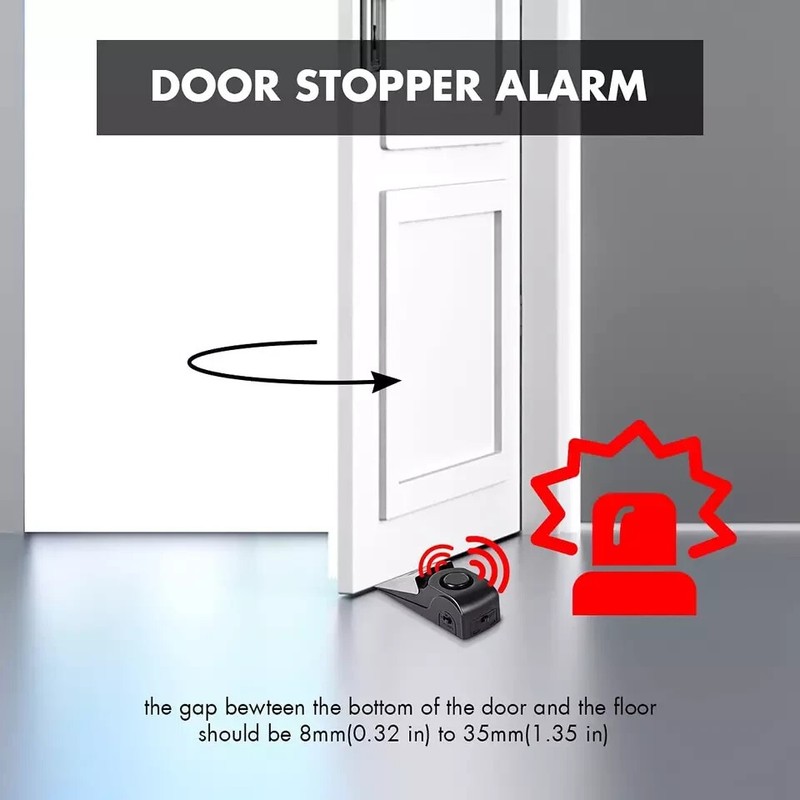 Door Stop Alarm, Door Stopper Security for Home Travel Apartment with 120DB gallery