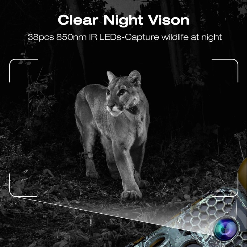 Wildlife Hunting Trail Camera Solar Powered Night Vision Motion Waterproof Cam gallery