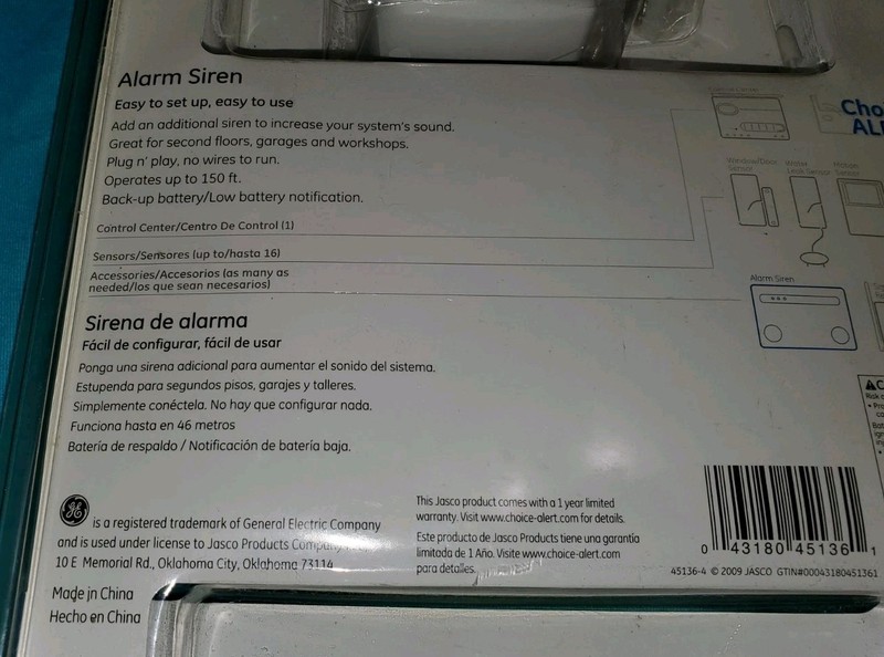 GE Wireless Alarm Siren for Security System 45136 | Choice Alert NEW FREE SHIPPN gallery