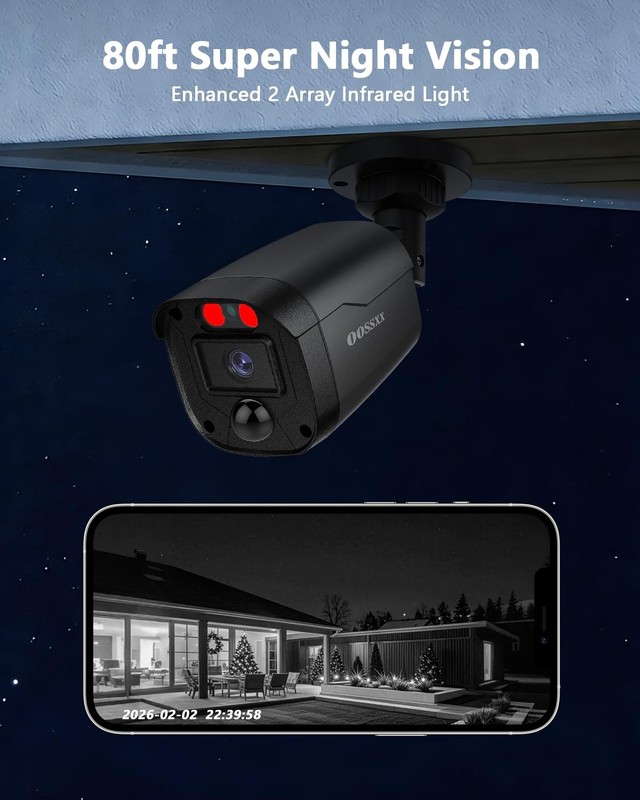 3K 5MP Wired CCTV Security Camera System with 122° Ultra Wide Angle, 4CH DVR ... gallery