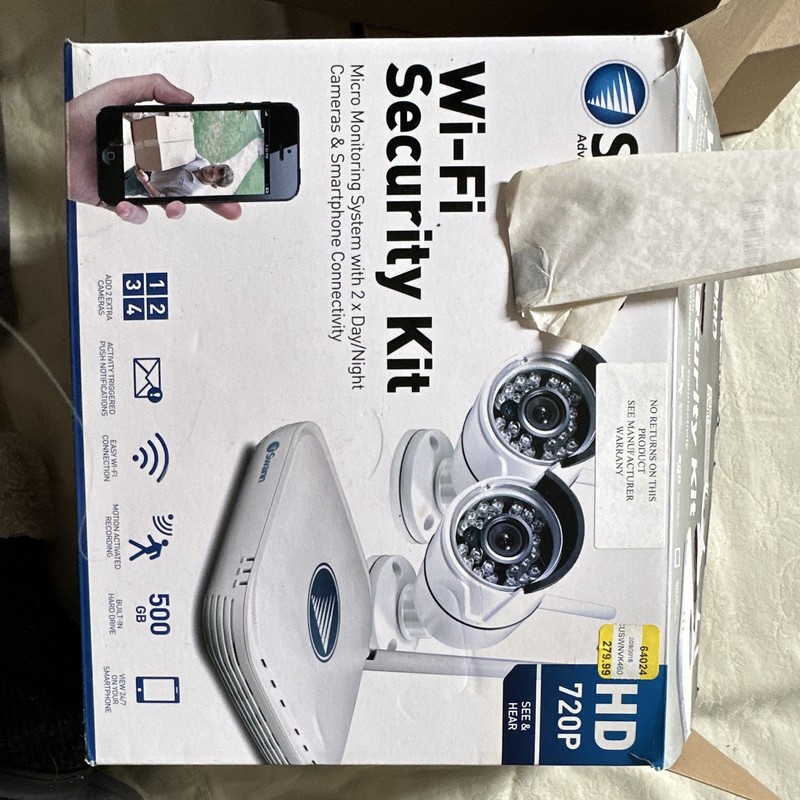 Swann Wi-Fi 720p HD Security Kit 2-Cam, 500GB NVR SRNVR-460H-US