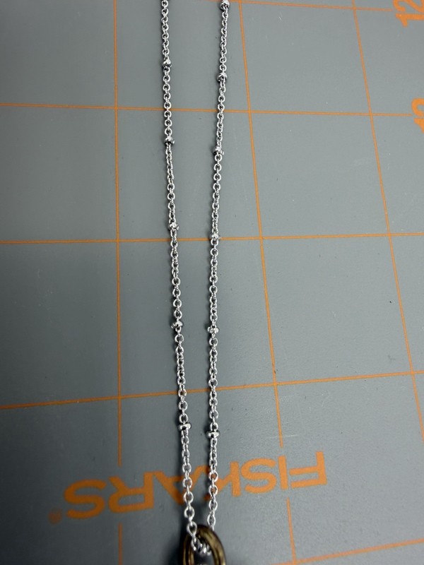 Invisawear Smart Jewelry Personal Safety Device Beaded Silver Chain Necklace New gallery