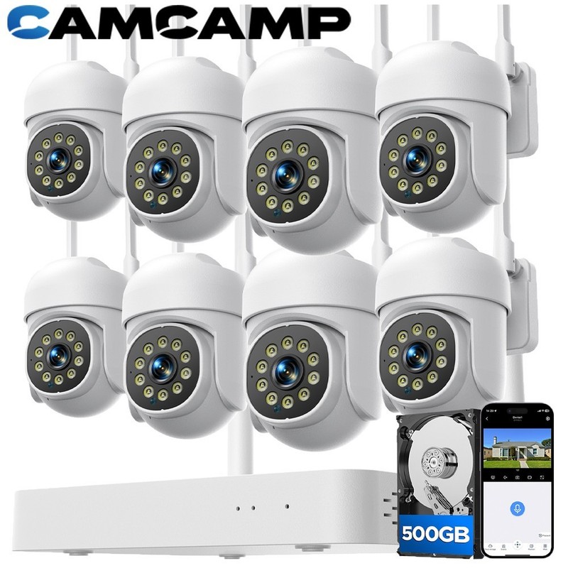 WiFi Camera Security 1080P System PTZ Outdoor Wireless Home 10CH NVR CCTV Audio