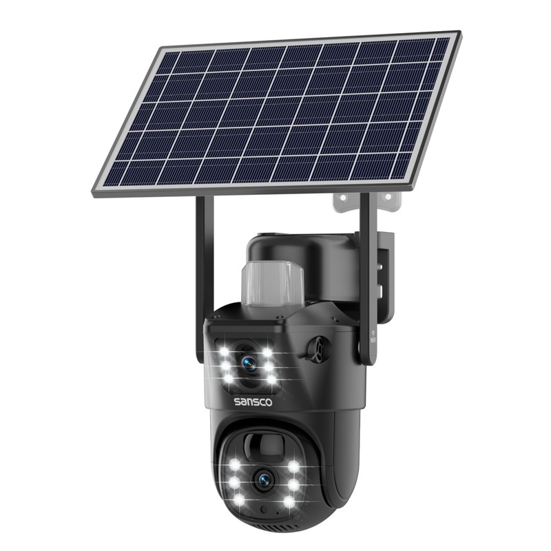 2PCS Solar Security Camera Wireless Outdoor 4MP PTZ WiFi Night Vision 5G Audio gallery