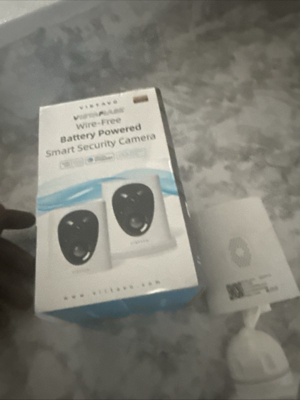 Vistavo Wire-Free Battery Powered Smart Security Camera 2-Pack Wi-Fi Alexa