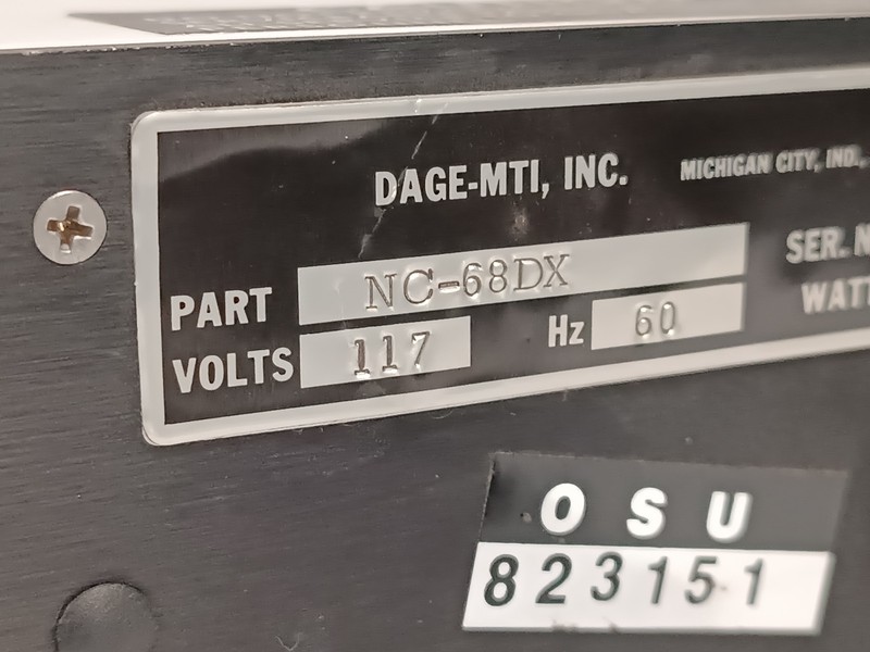 Dage-MTI NC-68DX Series 68 High Resolution Black & White Video Camera gallery