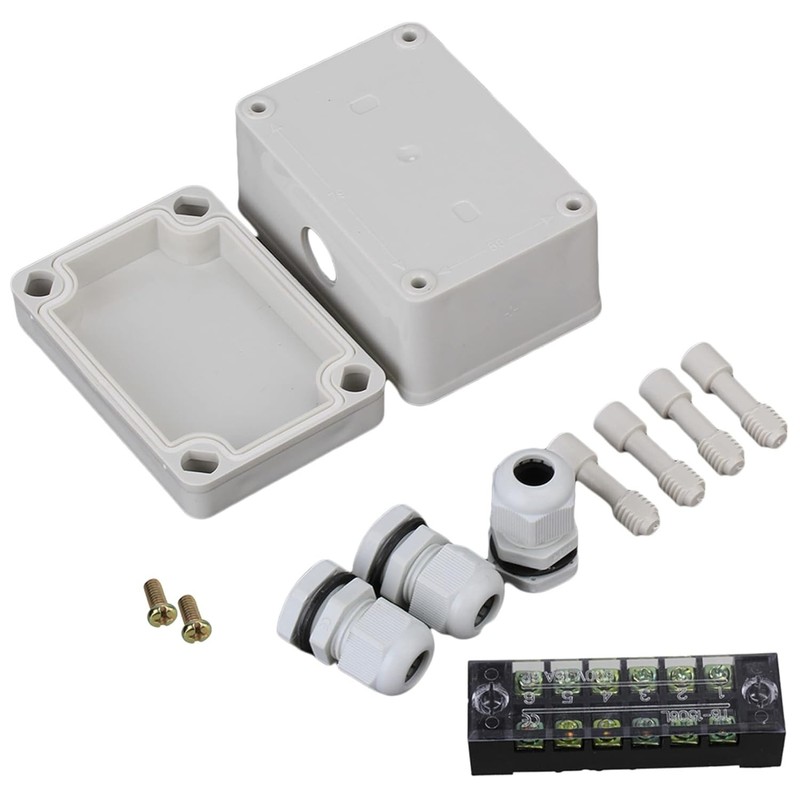 RDEXP White Gray Plastic Waterproof 6 Position Terminals Electric white gallery