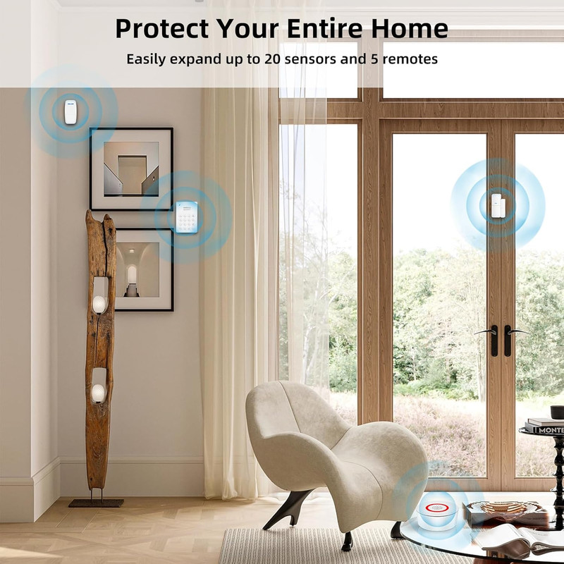 Smart Wireless Alarm System 9-Piece Kit with App Alerts & Alexa Compatibility gallery