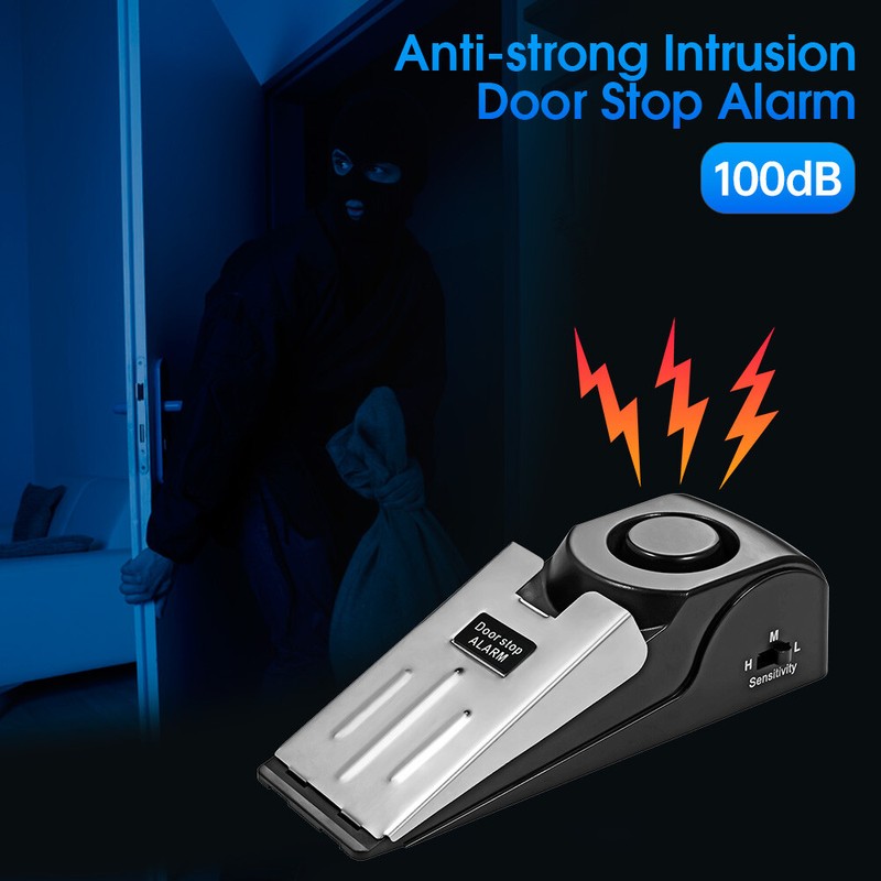 2 Pack Security Door Stop Alarm 120DB Hotel Home Portable Security Safety Tools gallery
