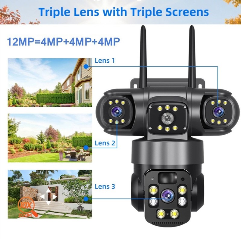 NEW 4K Solar Battery Wireless WiFi Outdoor Pan/Tilt Home Security Camera System gallery