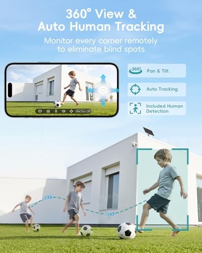 24/7 Recording Solar Security Cameras Wireless Outdoor, 9W 2.4GHz WiFi-1-Pack gallery