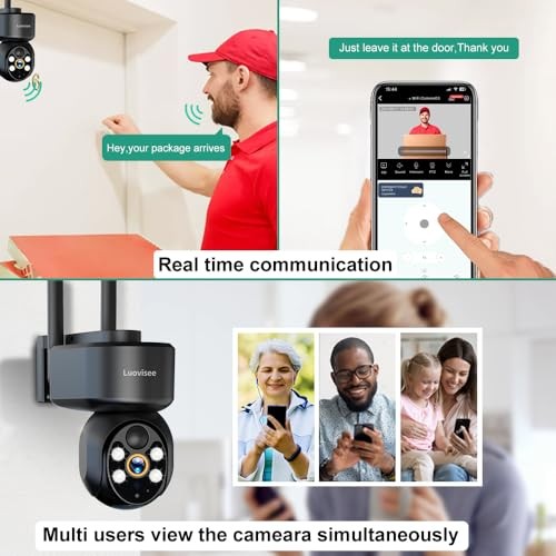 WiFi Security Camera Wireless Outdoor 2 Packs,360° PTZ Solar Camera 2PACK gallery