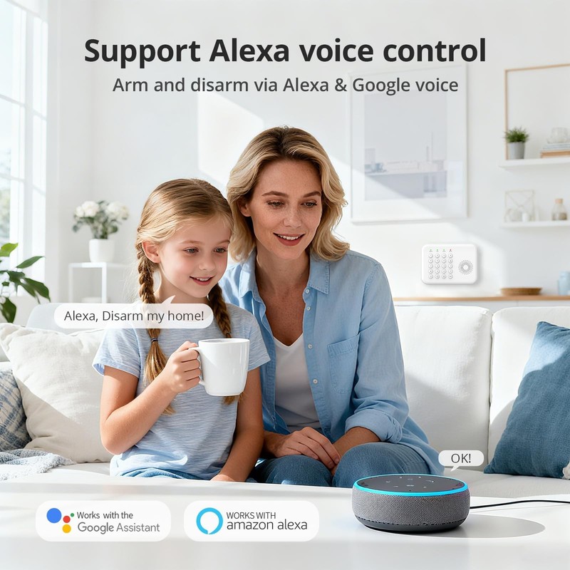Home Security Alarm System WiFi GSM 4G, Door Sensors & Motion Detectors, No Fees gallery
