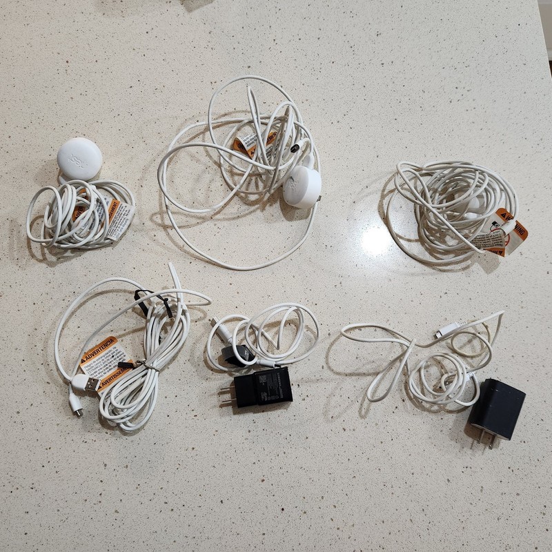 Google Nest Cam Wired Indoor Camera 1st Gen A0005 with Power Supply (6 pack lot) gallery